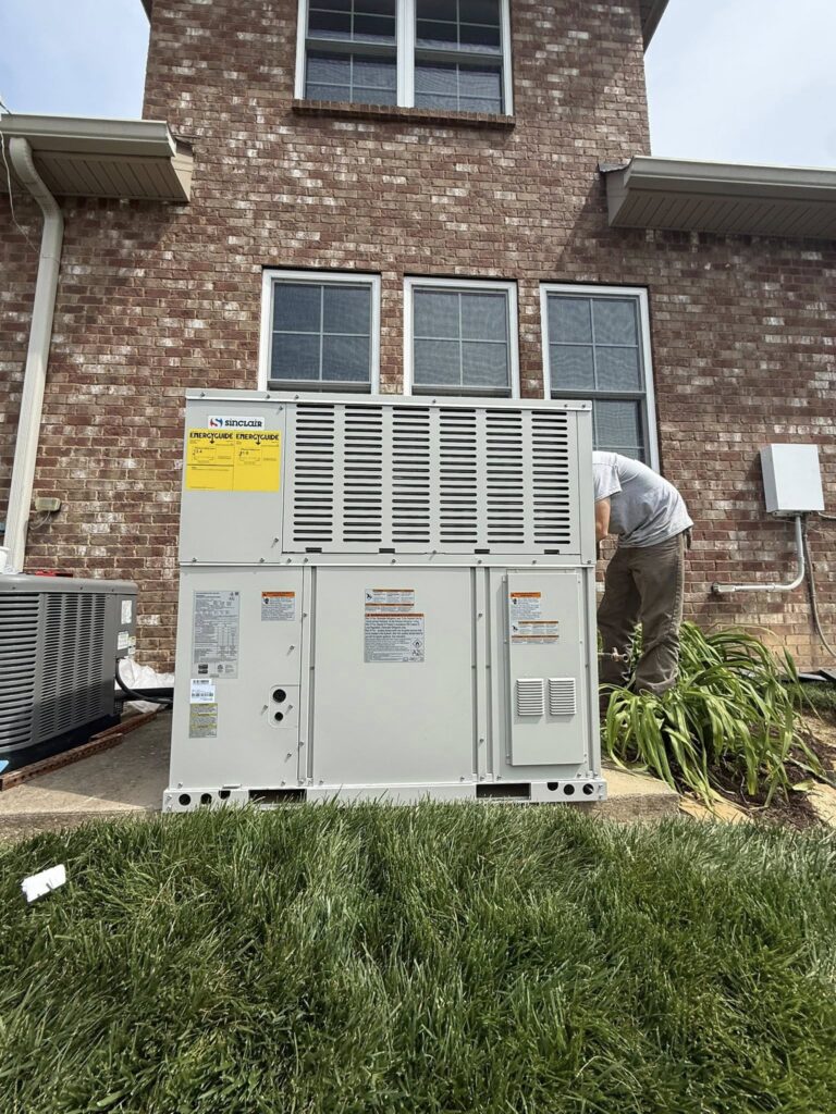 Large commercial HVAC unit installation by B Kool HVAC